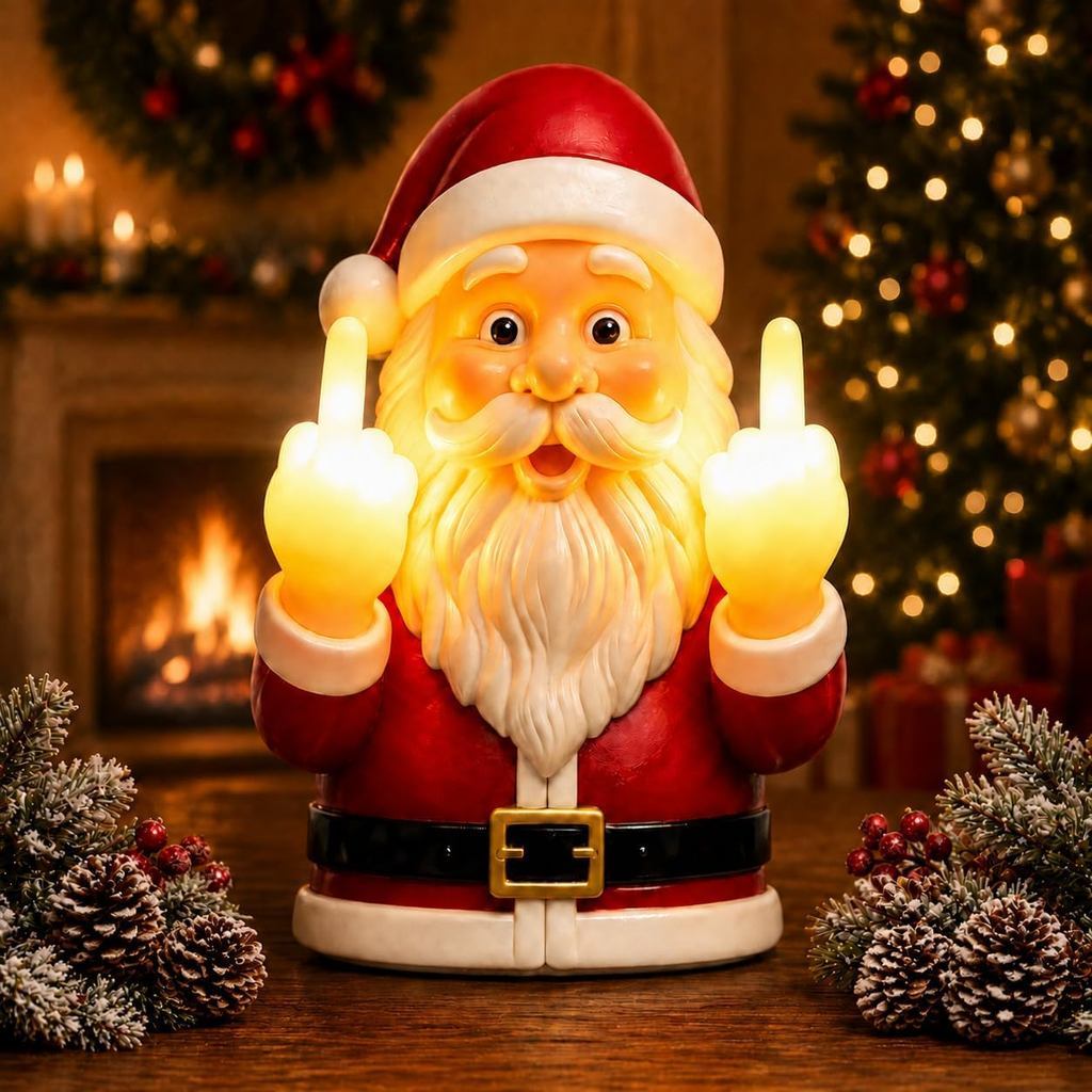 Middle Finger Santa Wall Lights⭐
