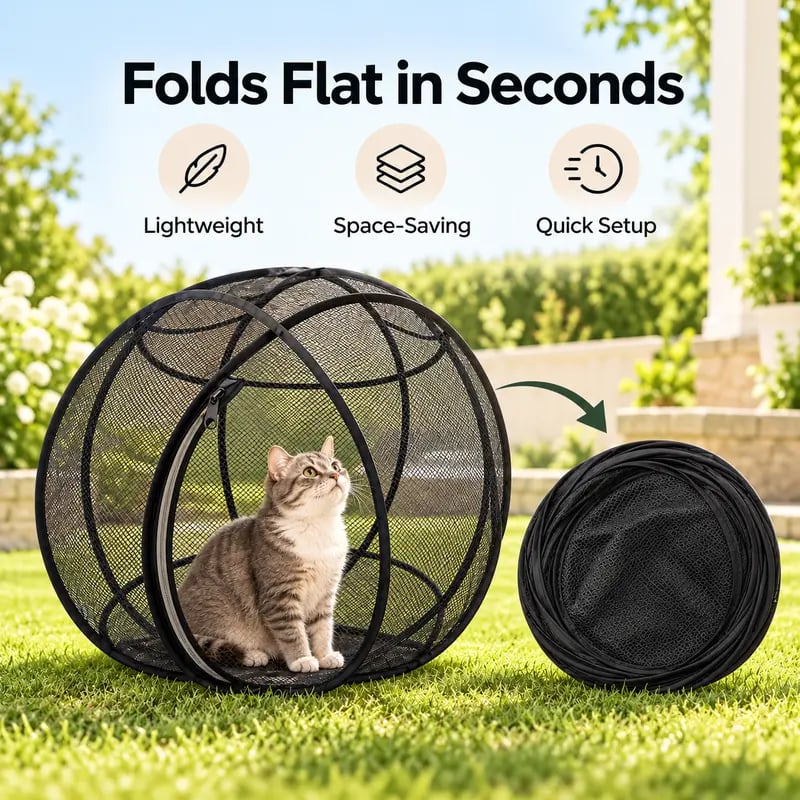 Collapsible Cat Rolling Playpen