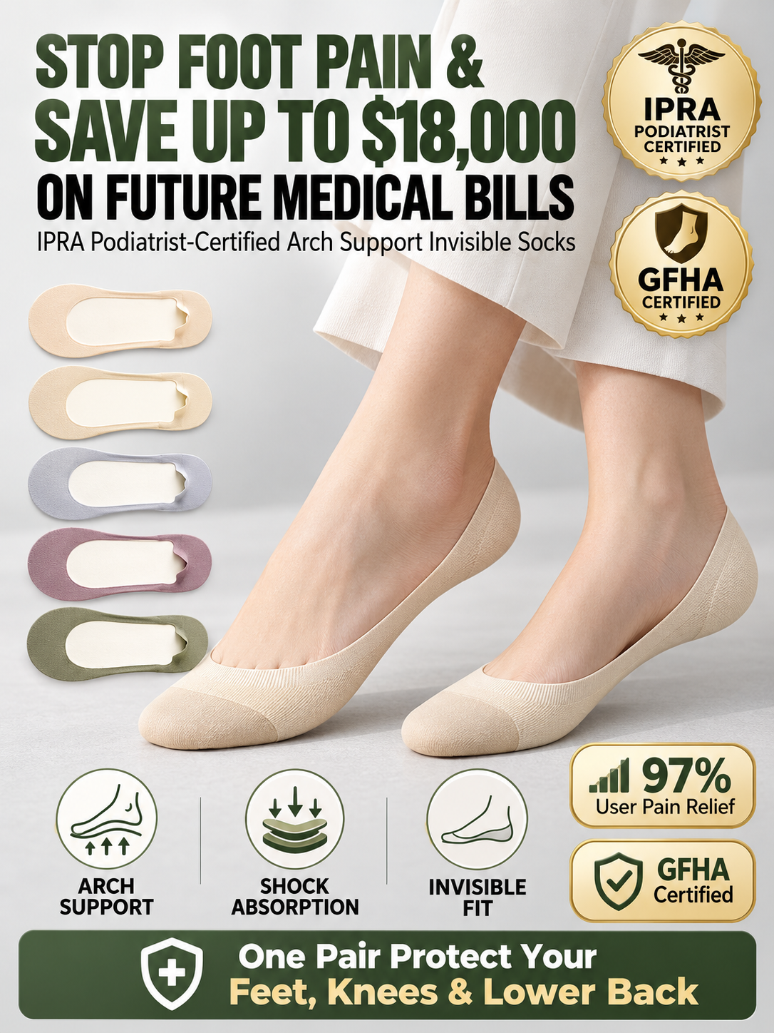 Arch support socks