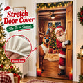 🎄 Christmas Door Makeover Cover Transform Your Front Door Into A Magical Holiday Entrance In Seconds