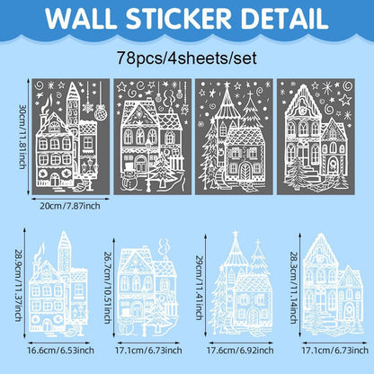 ⏳LAST DAY SALE ONLY $29.9!🎁🎄 Christmas Village Window Sticker Set