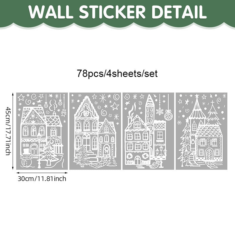 ⏳LAST DAY SALE ONLY $29.9!🎁🎄 Christmas Village Window Sticker Set