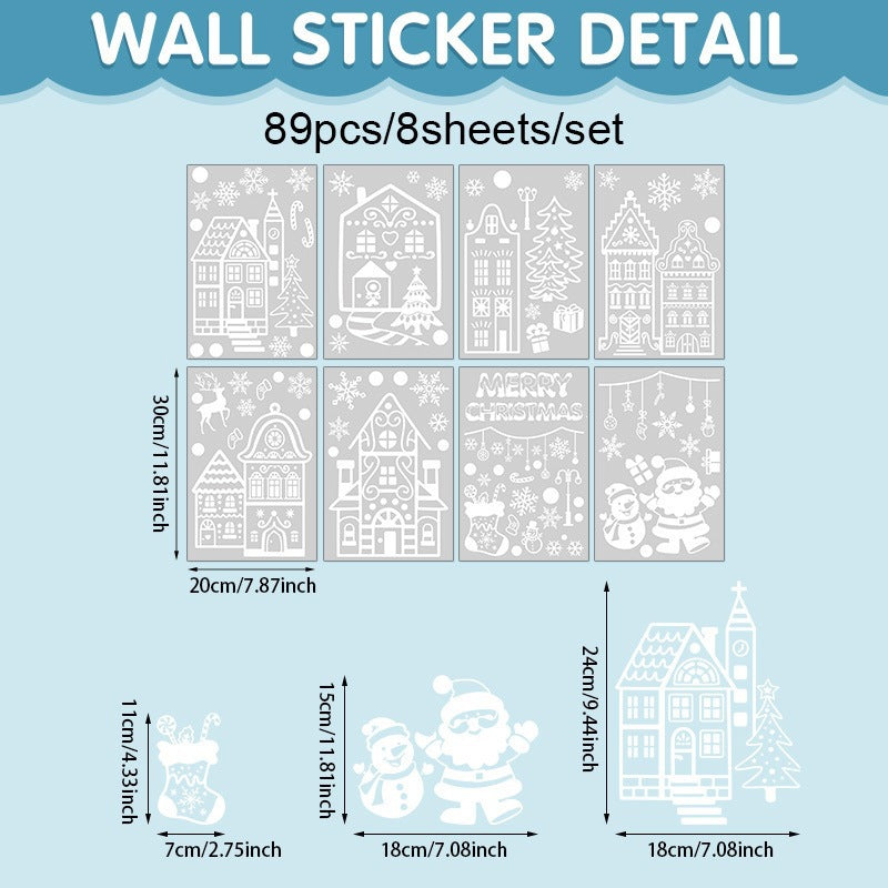 ⏳LAST DAY SALE ONLY $29.9!🎁🎄 Christmas Village Window Sticker Set