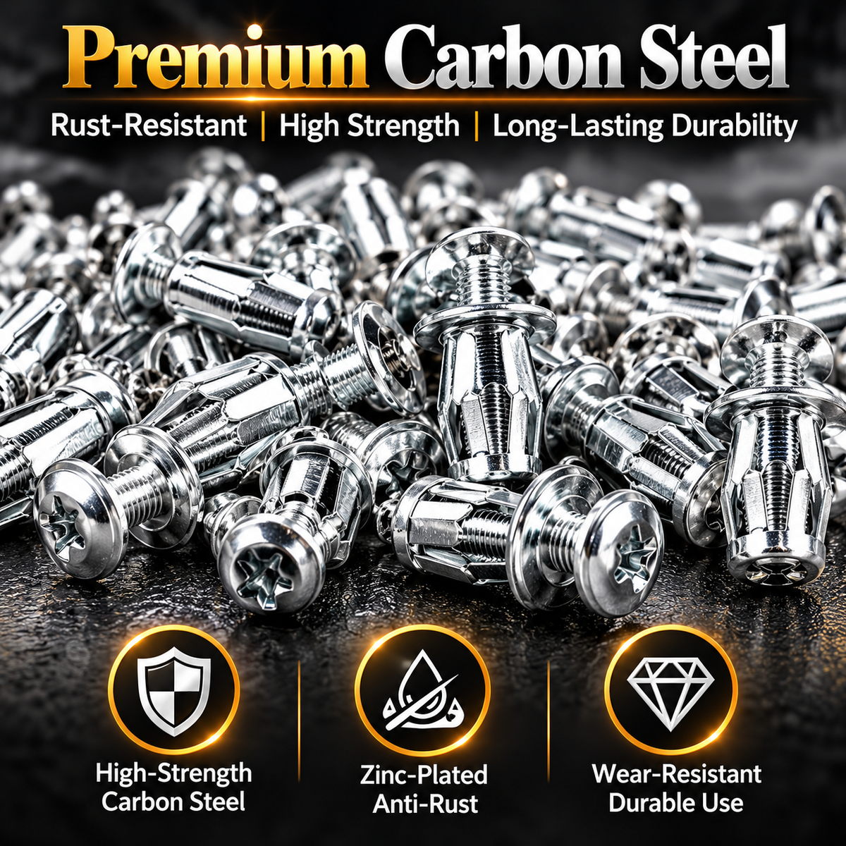🧱 No Stud? No Problem. – 91-Piece Petal Jack Nut Kit with Installation Pliers