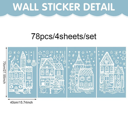 ⏳LAST DAY SALE ONLY $29.9!🎁🎄 Christmas Village Window Sticker Set