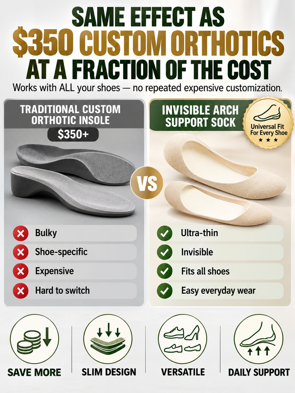 Arch support socks