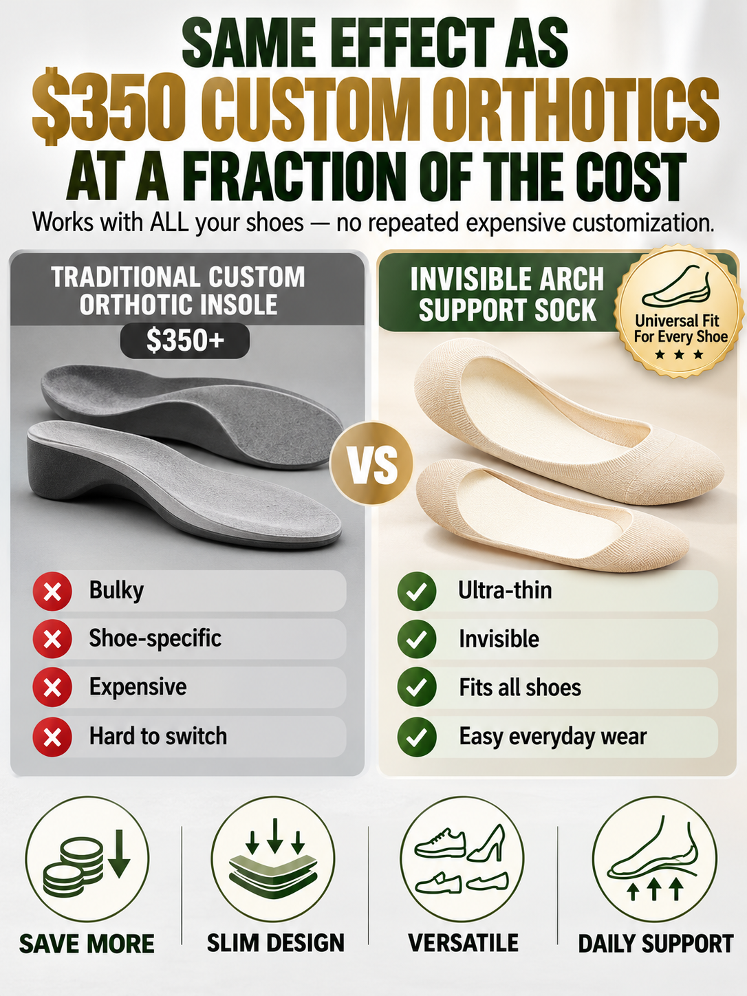 Arch support socks