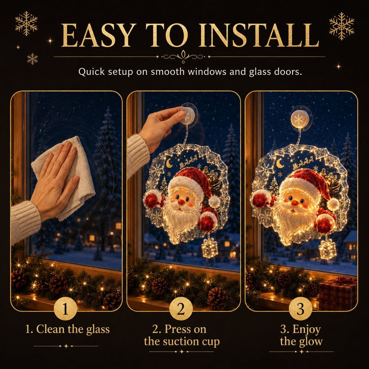 ⭐ Christmas Suction Cup Window Light