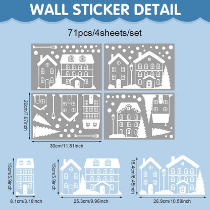 ⏳LAST DAY SALE ONLY $29.9!🎁🎄 Christmas Village Window Sticker Set