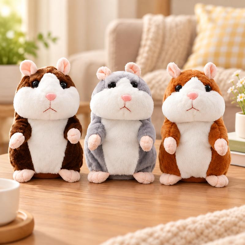 🐹 Last Day Special Price！✨Talking Hamster Plush – repeats whatever you say, auto head-shaking, hilarious fun for kids & adults.🎁