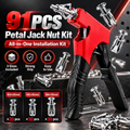 🧱 No Stud? No Problem. – 91-Piece Petal Jack Nut Kit with Installation Pliers