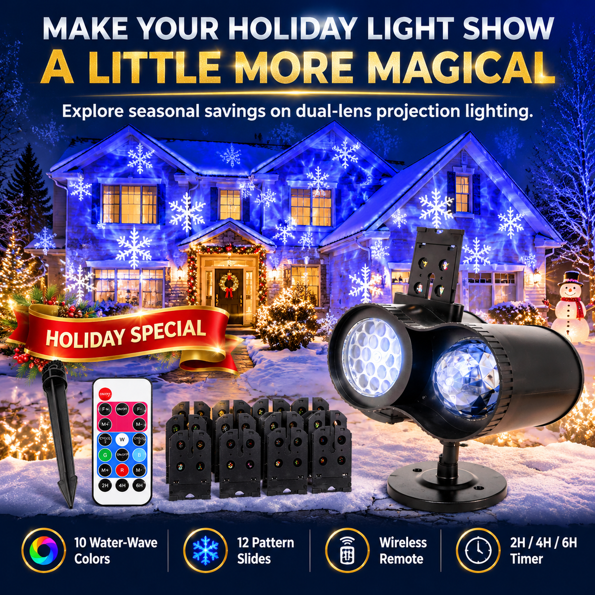 MerryDisplay Christmas Projector