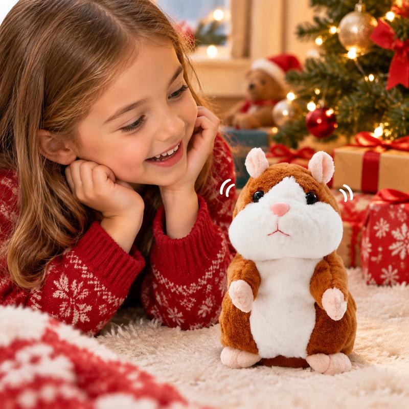 🐹 Last Day Special Price！✨Talking Hamster Plush – repeats whatever you say, auto head-shaking, hilarious fun for kids & adults.🎁