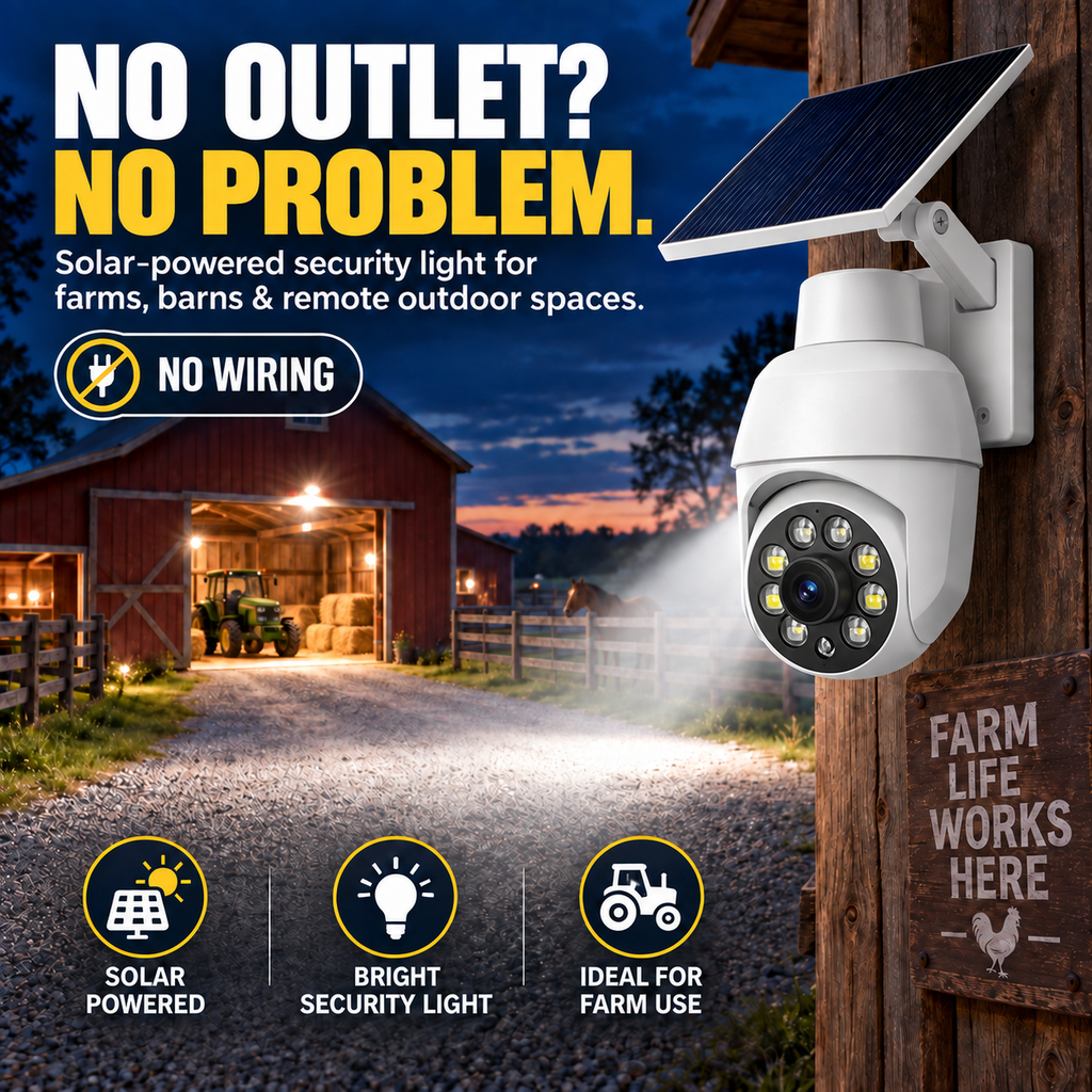 ⏰Final 6 Hours Sale 🔥🔥 - Solar-Powered Simulated Surveillance Camera Street Light