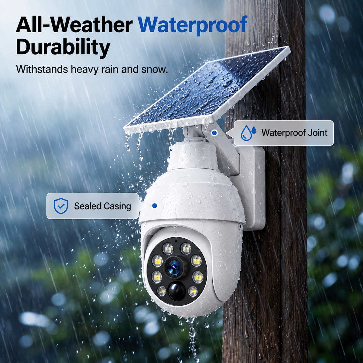 ⏰Final 6 Hours Sale 🔥🔥 - Solar-Powered Simulated Surveillance Camera Street Light