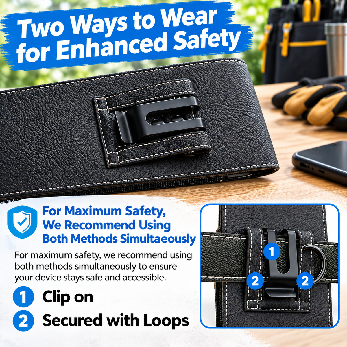 Ergonomic flip phone holster