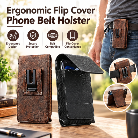 Ergonomic flip phone holster