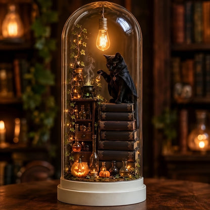 Halloween Glass Dome Miniature Scene Ambient Lamp