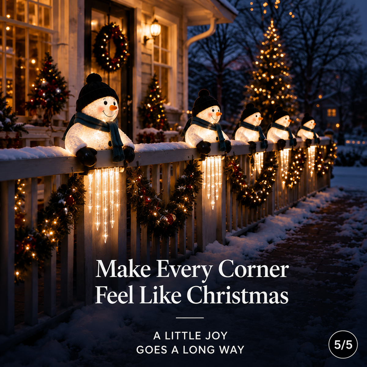 ⛄ WinterGlow Snowman Icicle Light Decor
