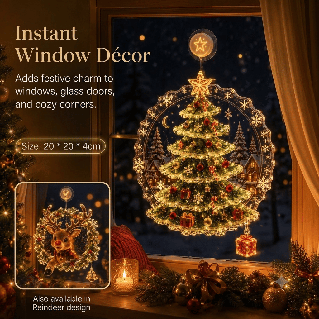 ⭐ Christmas Suction Cup Window Light