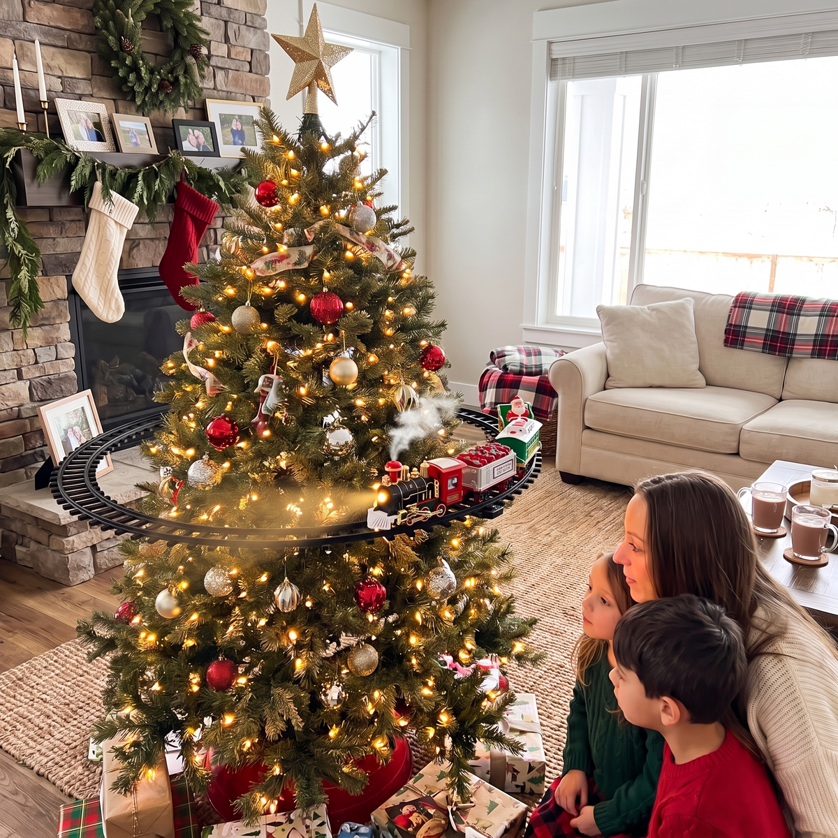 Pine Express  Christmas Tree Train Set