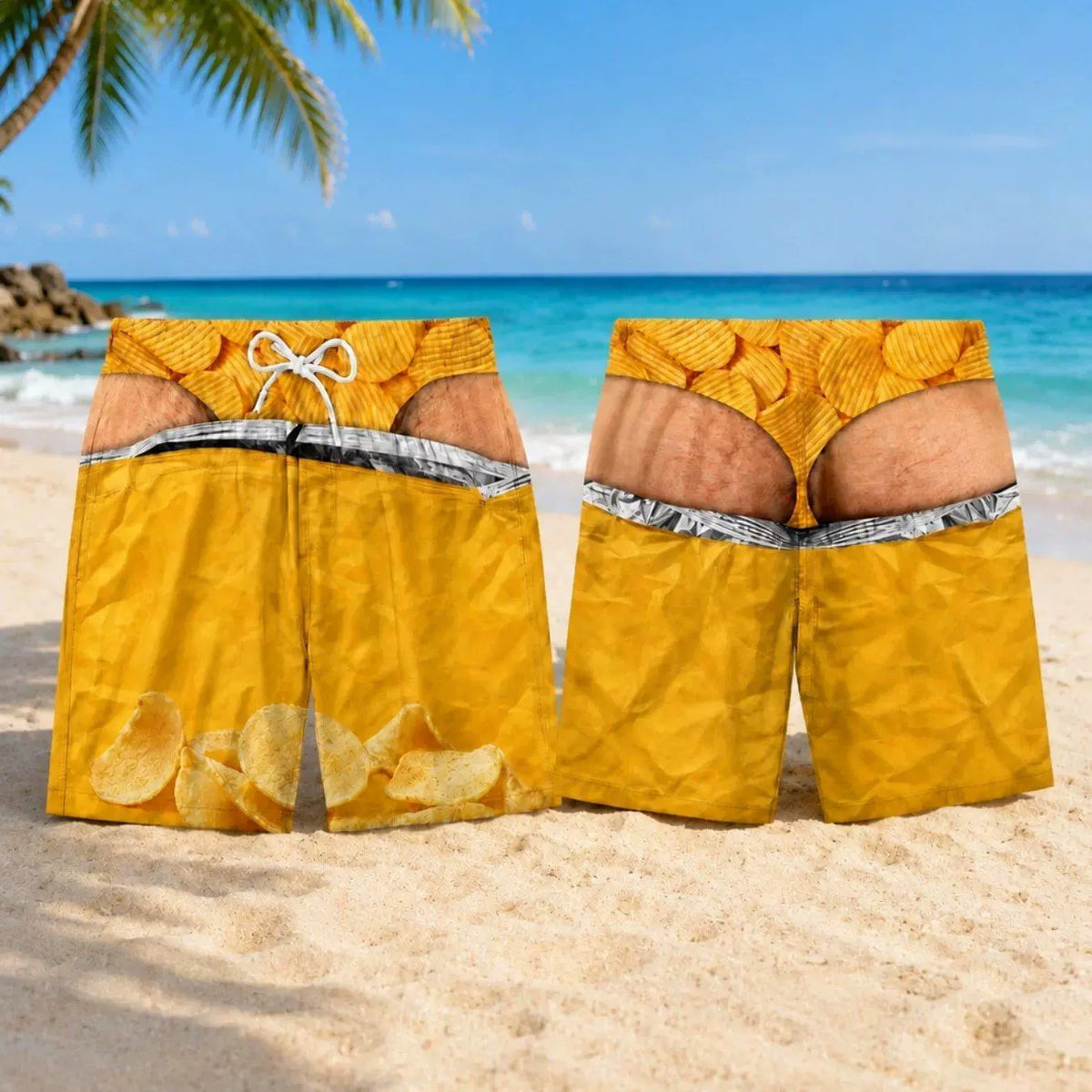 🔥 50% OFF🎁Funny Patriotic Men’s Swim Trunks – Personalized Wide Load Beach Shorts