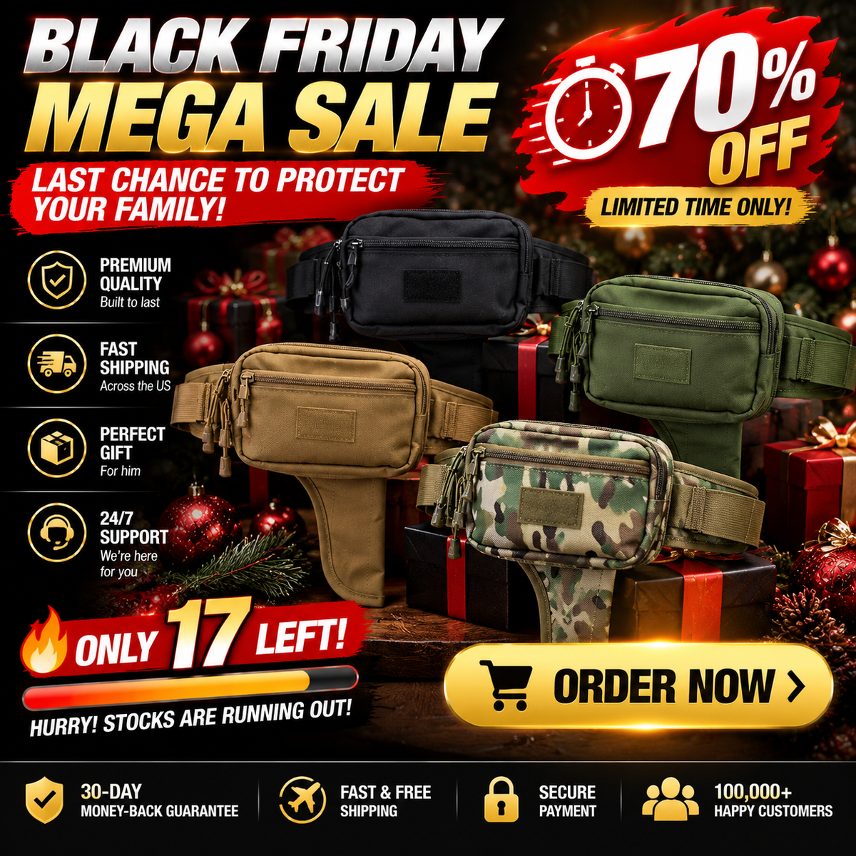 Tactical Concealed Carry Fanny Pack
