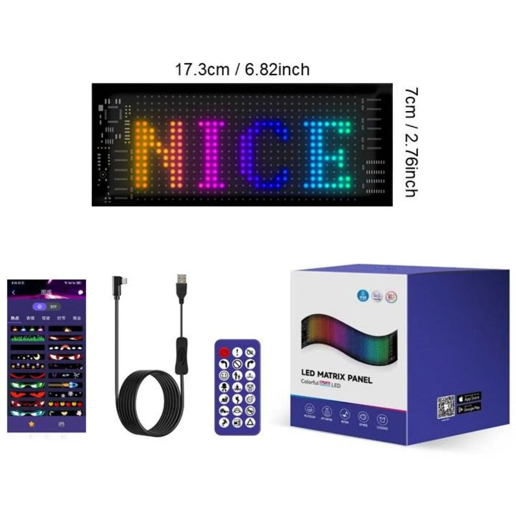 🎄 Smart LED Pixel Car Display — App-Controlled Custom Text, Colors & Animations