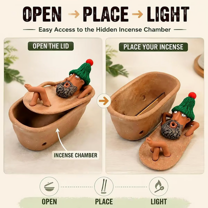 ⚡Handmade Bathtub Incense Burner – Cone Incense Holder for Relaxing Aromatherapy
