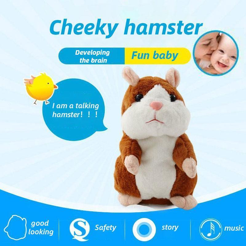 🐹 Last Day Special Price！✨Talking Hamster Plush – repeats whatever you say, auto head-shaking, hilarious fun for kids & adults.🎁