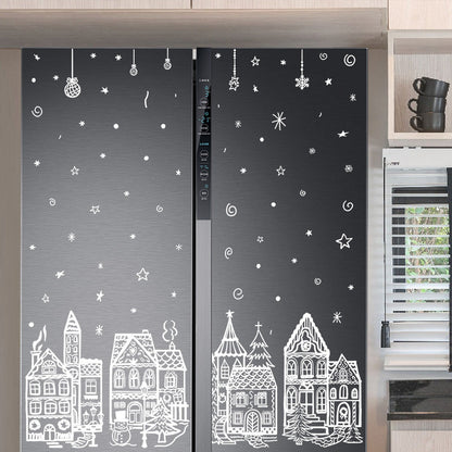 ⏳LAST DAY SALE ONLY $29.9!🎁🎄 Christmas Village Window Sticker Set