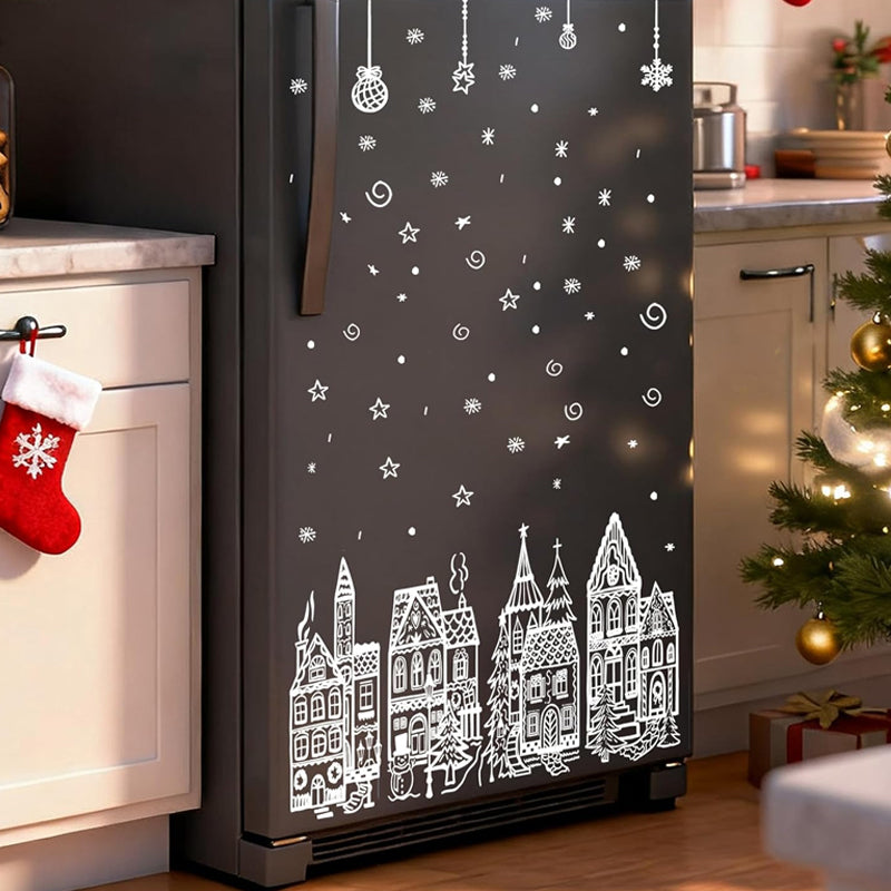 ⏳LAST DAY SALE ONLY $29.9!🎁🎄 Christmas Village Window Sticker Set